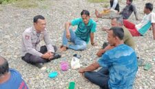 Polisi sampaikan pesan-pesan kamtibmas kepada warga