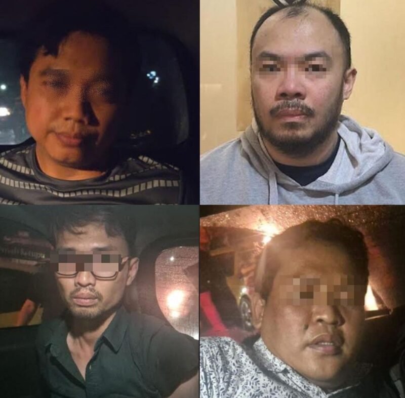 Polisi mengamankan tersangka penculikan di Mapolda Metro Jaya. (Dok-Istimewa)