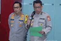 Kepala RS Bhayangkara Tk. I Pusdokkes Polri Brigjen Pol Prima Heru memaparkan hasil autopsi jenazah pegawai Bank BUMN MIP di RS Polri Kramat Jati, Jakarta Timur. (Dok-Polri)