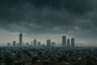 BMKG memprediksi hujan ringan hingga hujan petir mengguyur sejumlah wilayah Jakarta pada Selasa, 19 Agustus 2025. (Dok-Onlinews)