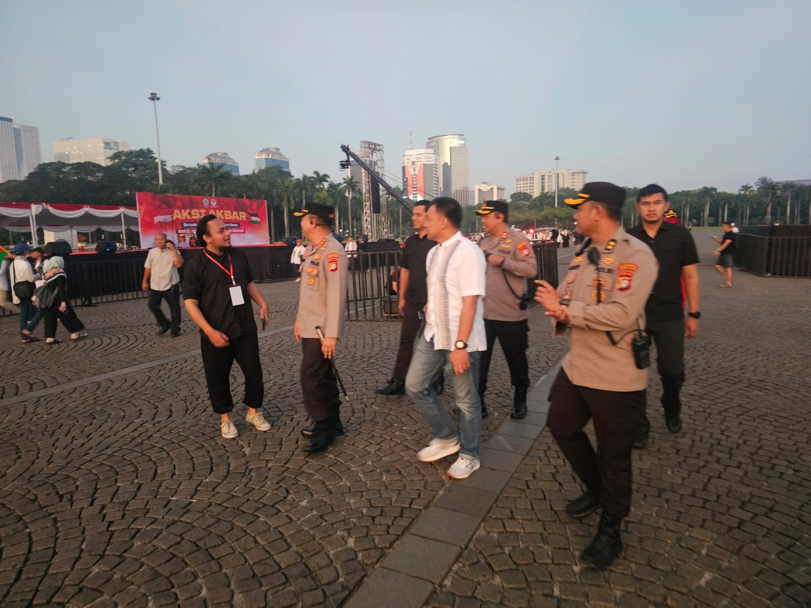 Polisi pantau kesiapan aksi bela Palestina di Monas