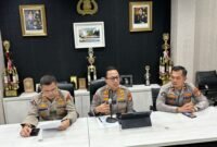 Kabid Humas Polda Metro Jaya Kombes Ade Ary Syam Indradi memberikan keterangan pers soal dugaan provokasi dalam aksi demo DPR/MPR. (Dok-PMJ)