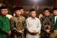 Para ketua dan sekjen ormas Islam hadir dalam pertemuan bersama Presiden untuk membahas aspirasi dan stabilitas nasional. (Dok-Sekpres)