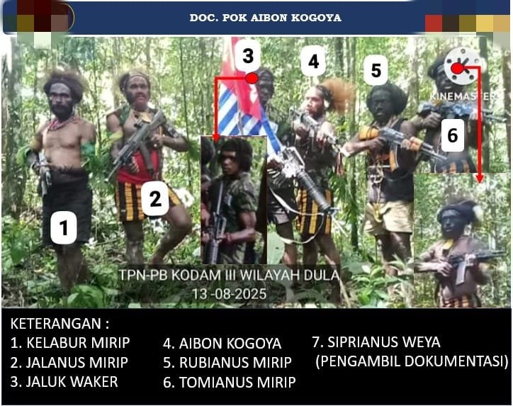 Satgas Damai Cartenz Tangkap Siprianus Weya dan 5 Anggota KKB di Nabire