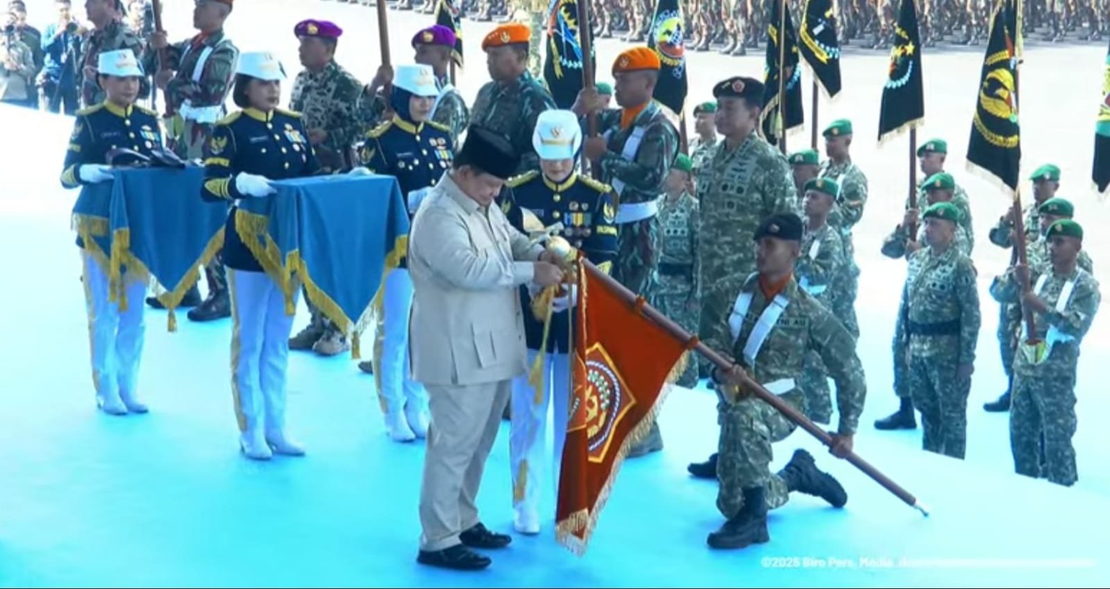 Presiden Prabowo Subianto Resmikan 6 Kodam Baru dan Anugerahkan Pangkat Jenderal Kehormatan. (Dok-Istimewa)