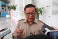 Gubernur DKI Jakarta Pramono Anung menandatangani Kepgub 722/2025 tentang insentif pajak hotel dan restoran di Balai Kota DKI, Senin (25/8/2025). (Dok-Humas DKI Jakarta)