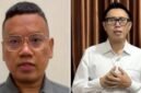 Wakil Ketua Umum PAN Viva Yoga membacakan keputusan penonaktifan Eko Patrio dan Uya Kuya dari DPR RI, Minggu (31/8/2025). (Dok-Istimewa)